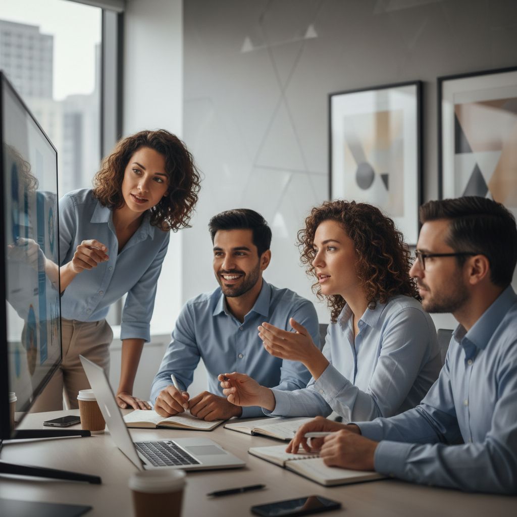 Canada Code Camp team collaboration in office